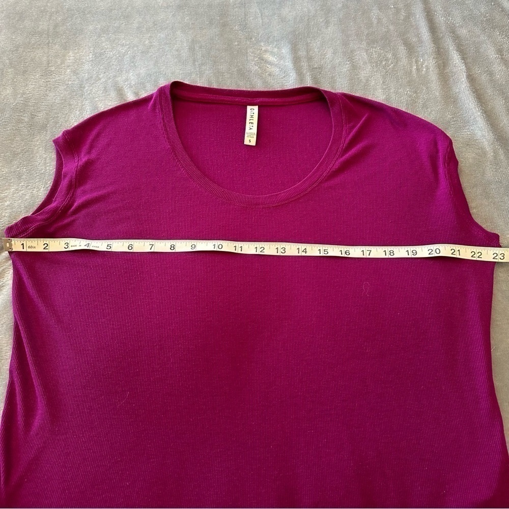Athleta CLOUDLIGHT RIB STRATUS Exotic Fuchsia T-Shirt Size S - Picture 14 of 14